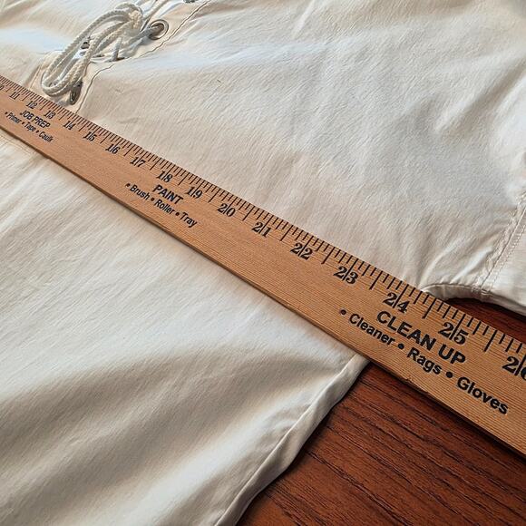 Chicos Women’s Size 2 Large 12/14 White Lace Up Lightweight Tunic - Picture 8 of 9